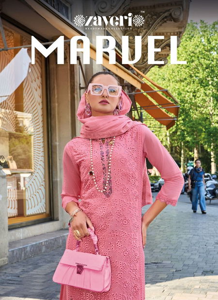 Maruel By Zaveri Cotton Embroidery Readymade Suits Orders In India Catalog